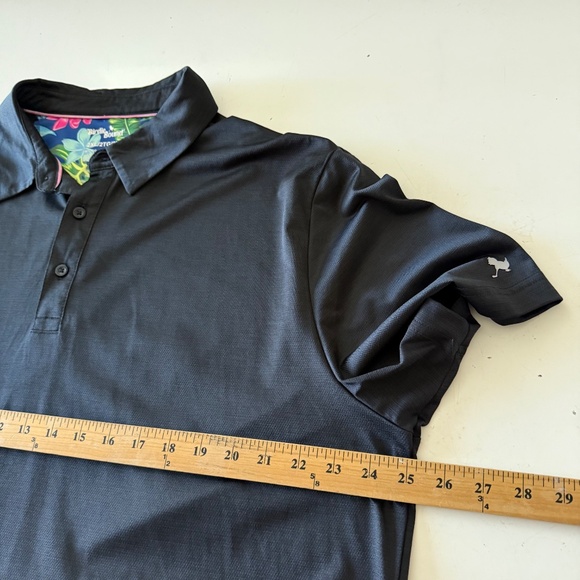 Birdie Bound Solid Black Performance Stretch Casual Golf Polo Mens 2XL - Picture 5 of 6